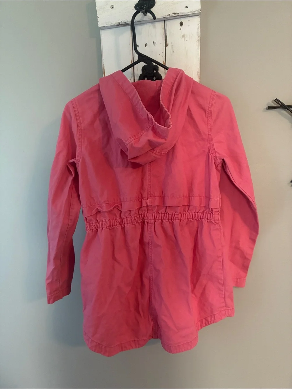 Girls cinch waist pink jacket